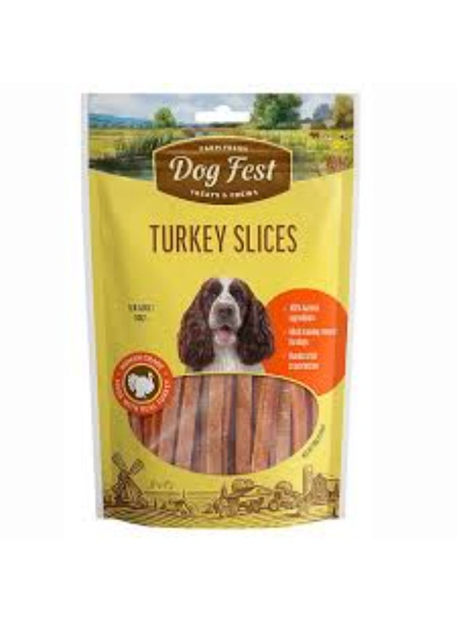 Dog Fest Turkey Slices for Adult Dogs 90g Soft Natural Dog Treats High Protein Training Snacks From Varmacy - Image 1